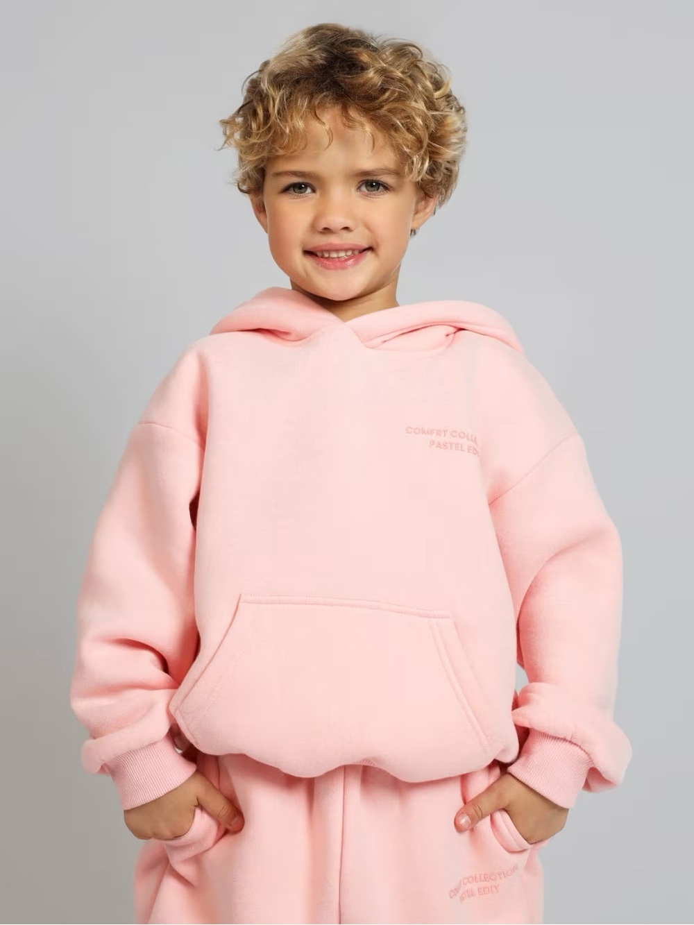 Comfrt Kids Pastel Pink Hoodie